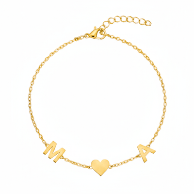 585er Gold Buchstaben Armband - OTANTO