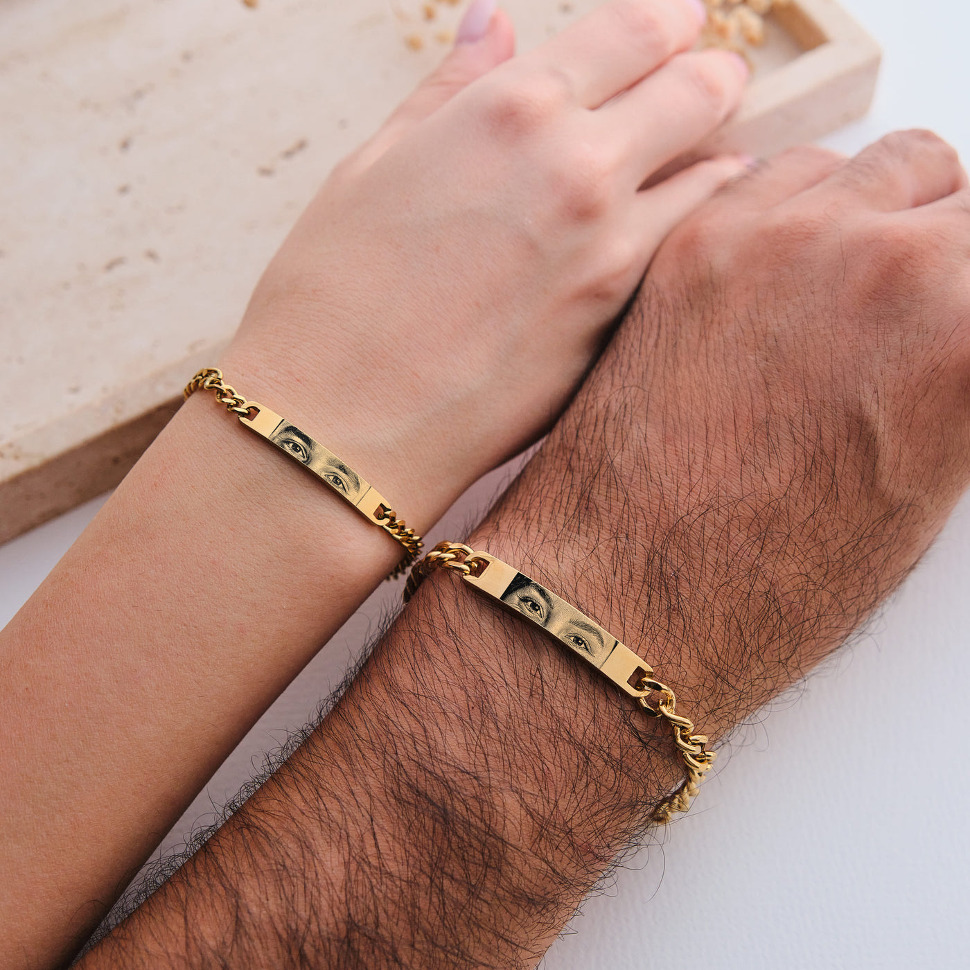 Partnerarmband mit Fotogravur