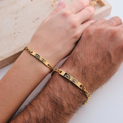 Partnerarmband mit Fotogravur