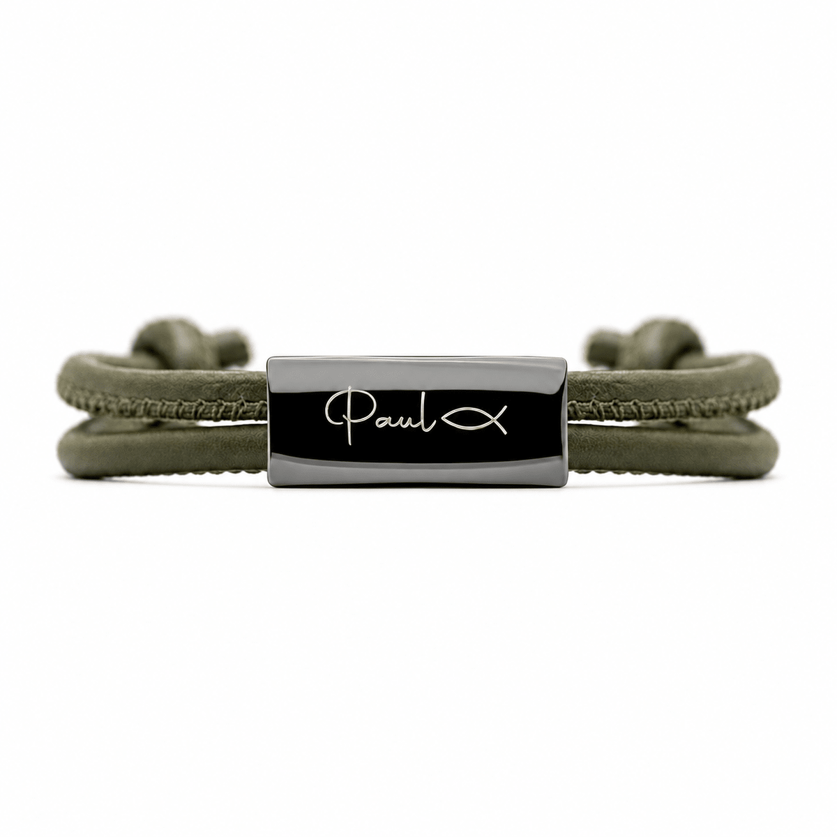 Leder Ring Armband mit Gravur - OTANTO