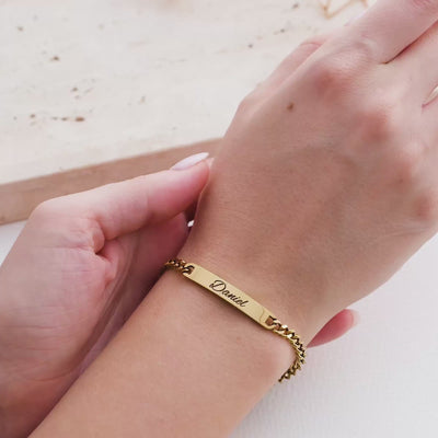 Silber Partnerarmband mit Gravur