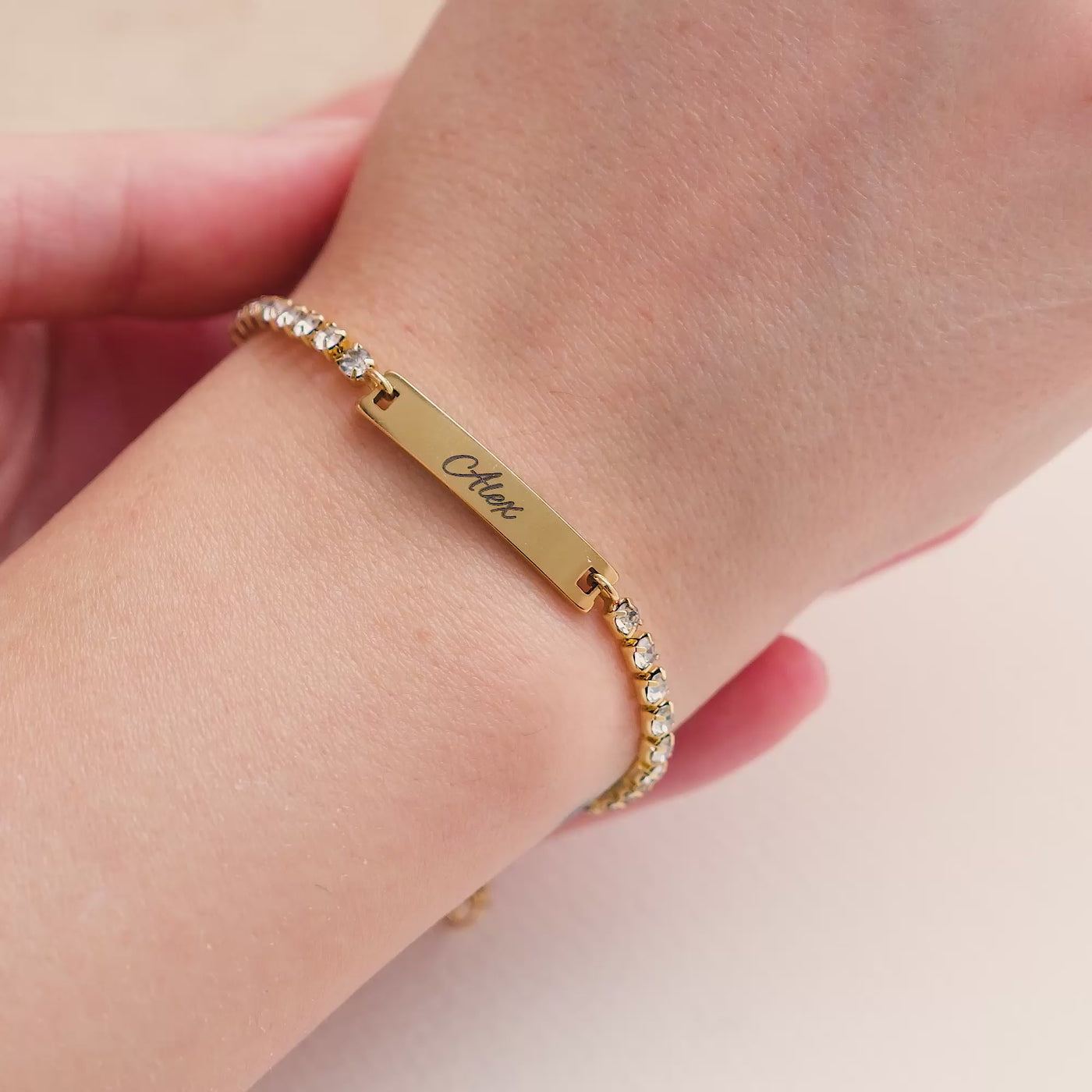 Tennis Partnerarmband mit Gravur