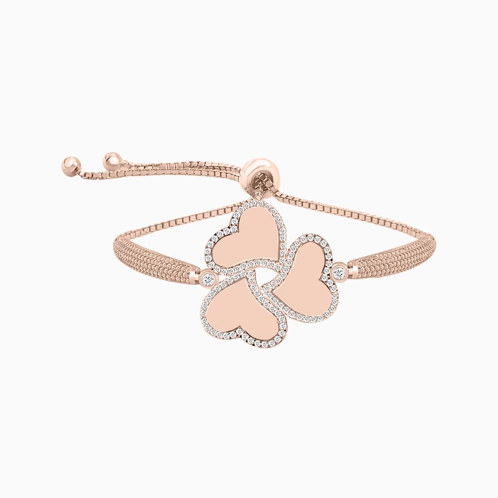 Zirkonia Herz Kleeblatt Armband - Otanto